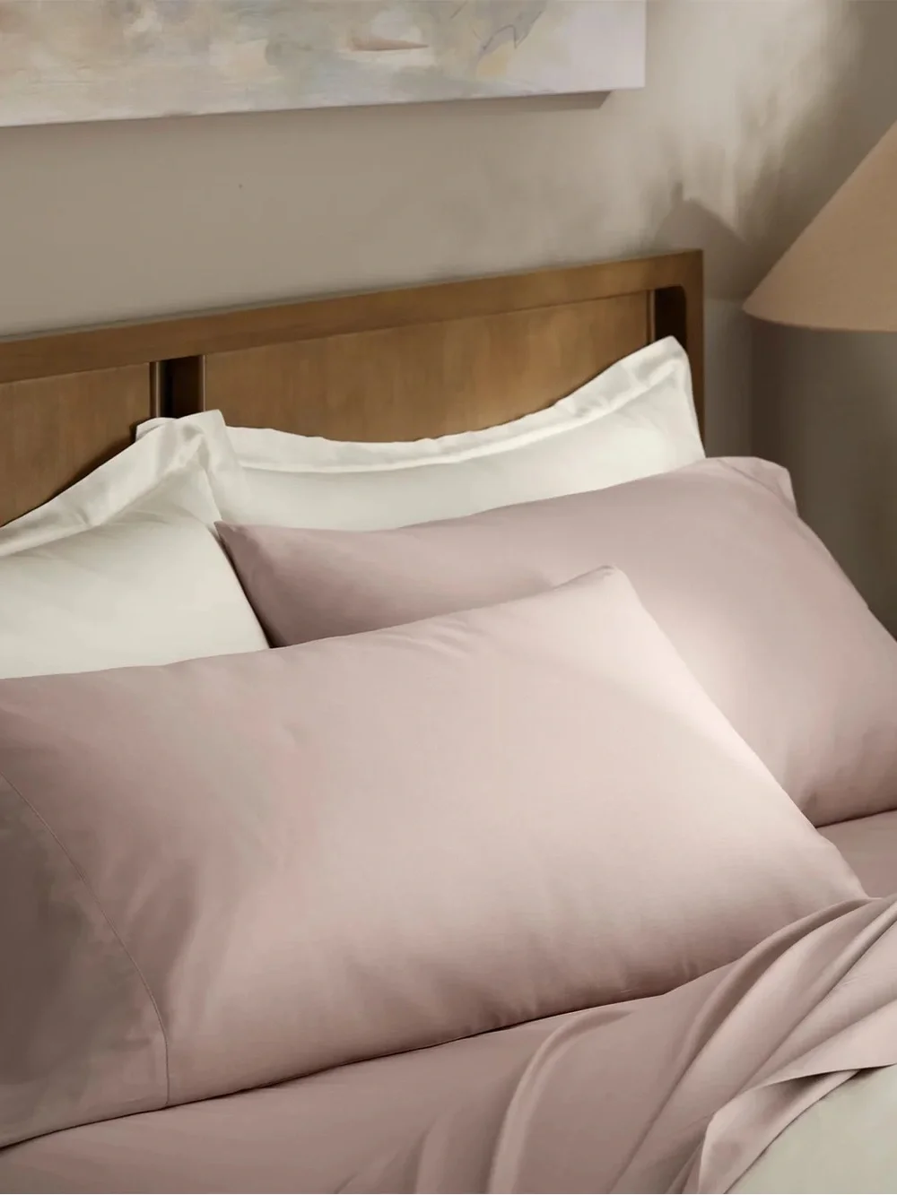 4 PC set QUEEN size boll & branch Signature fabric bed bedding dusty pink